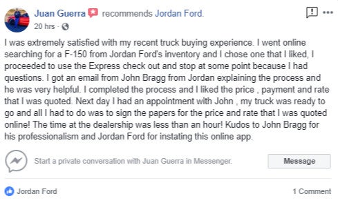 Express Shop Review Jordan Ford in San Antonio TX