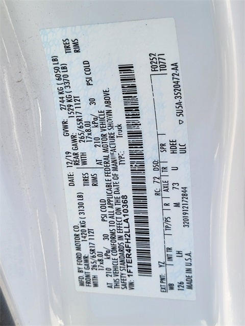 2020 Ford Ranger XLT