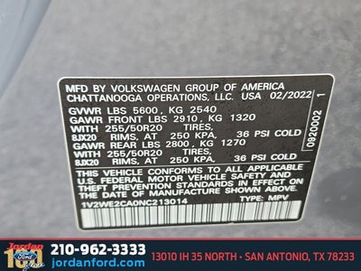 2022 Volkswagen Atlas Cross Sport 3.6L V6 SE w/Technology