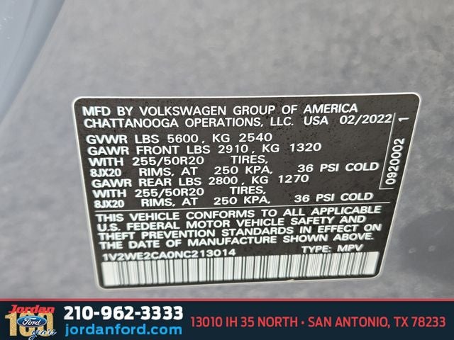 2022 Volkswagen Atlas Cross Sport 3.6L V6 SE w/Technology