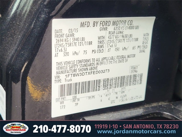 2015 Ford F-350SD Platinum DRW