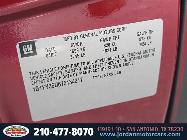 2007 Chevrolet Corvette Base 3LT