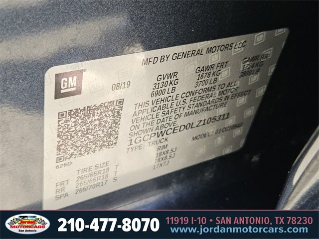 2020 Chevrolet Silverado 1500 LT Texas Edition