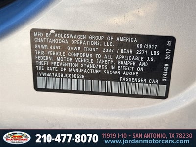 2018 Volkswagen Passat 2.0T SE w/Technology