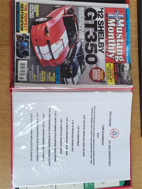 2012 Ford Mustang SHELBY GT350