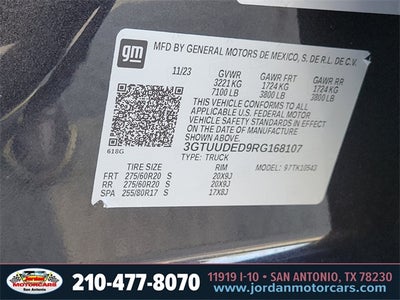 2024 GMC Sierra 1500 SLT Texas Edition SLT Premium Pkg