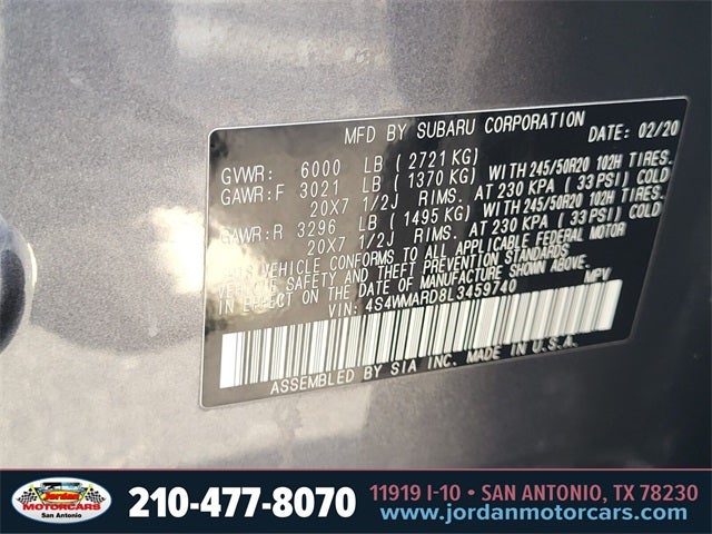 2020 Subaru Ascent Touring