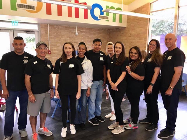 Jordan Ford team at the Children's Shelter volunteer event and donation