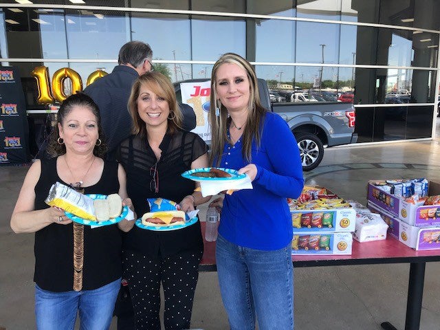 2nd 100 day of the year on-site BBQ and Kona Ice for staff and customers