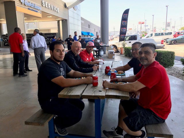 2nd 100 day of the year on-site BBQ and Kona Ice for staff and customers