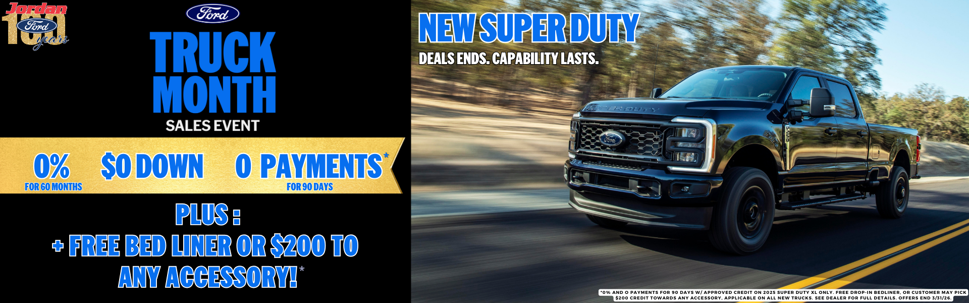 Truck Month Super Duty 0% $0 down 
