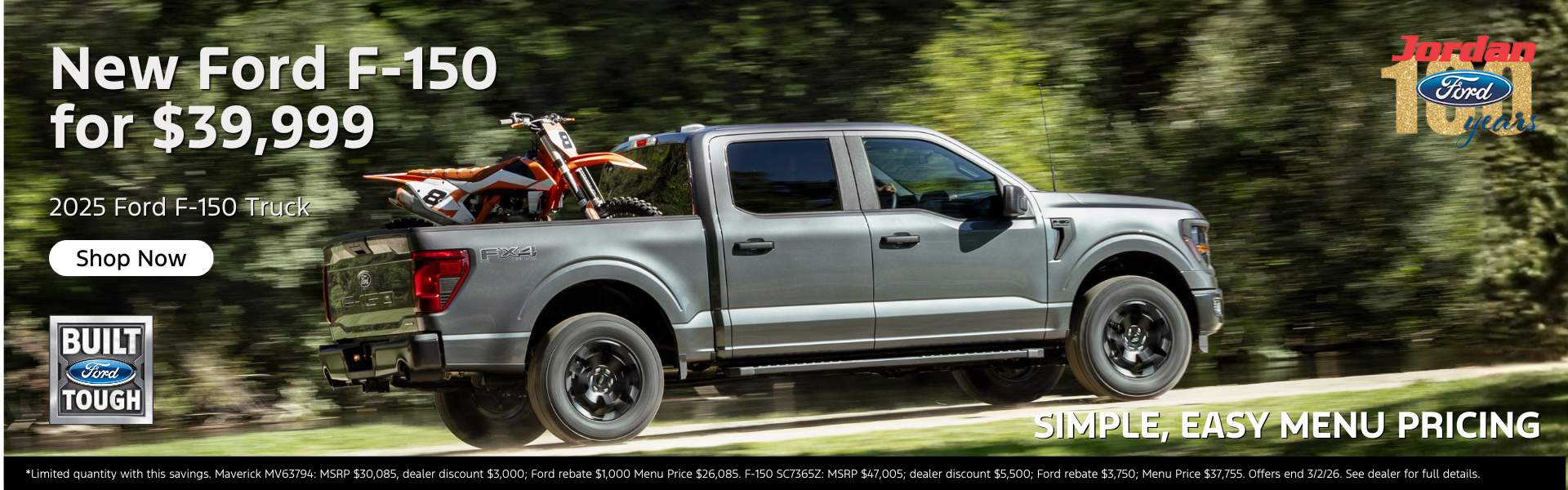 New Ford F-150 for $43,330. See dealer for details.