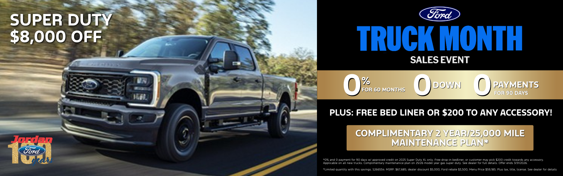 Truck Month Super Duty 0% $0 down 