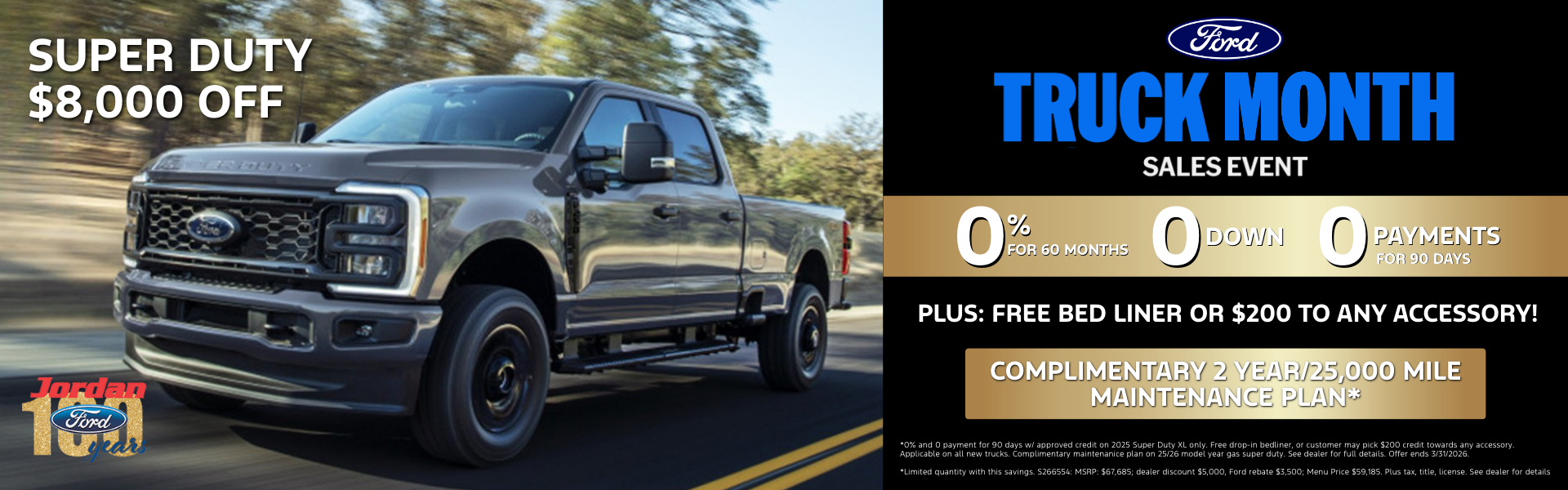 Truck Month Super Duty 0% $0 down 